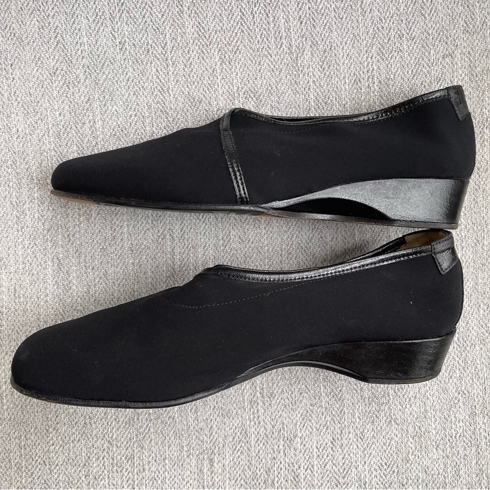 Taryn Rose Kelsey Demi Wedge Fabric & Leather Ballet Loafer Moccasin Flats 8.5M - Picture 5 of 14